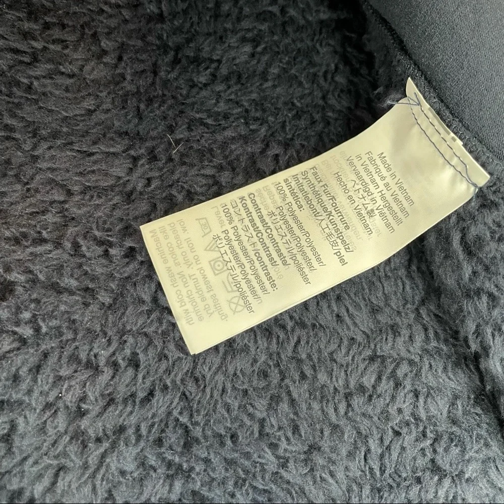 J Crew Superplush Sherpa Full-Zip Jacket Navy Blue Size Medium - Picture 11 of 12